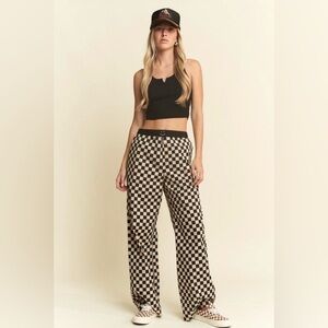 NWT MOCHA CHECKERED BOXER STYLE PANT, VARIOUS SIZES